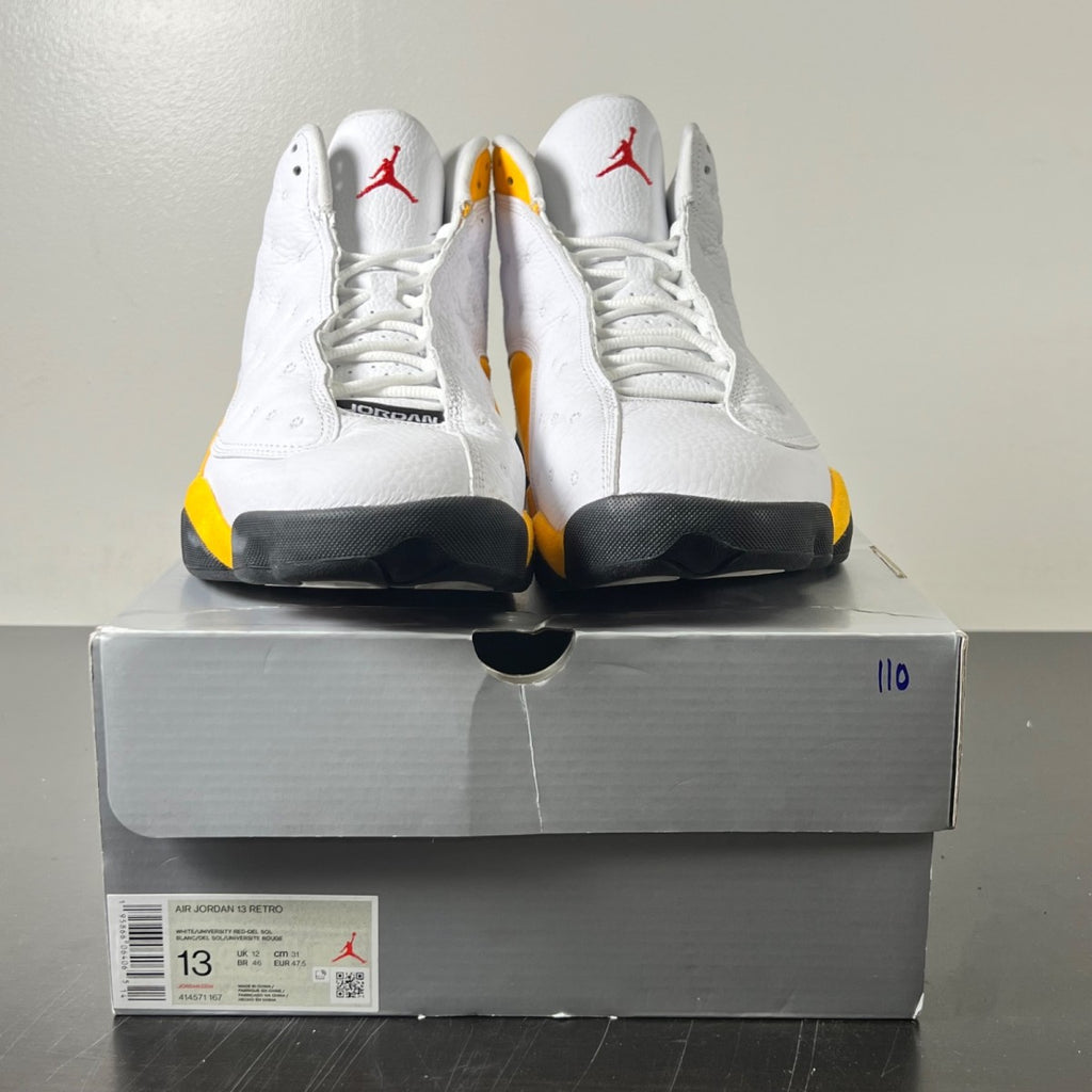 Jordan 13 Retro Del Sol 13 (Moderately Worn Pre-Owned)JordanWhite/University Red/Del Sol/Black - Image 2