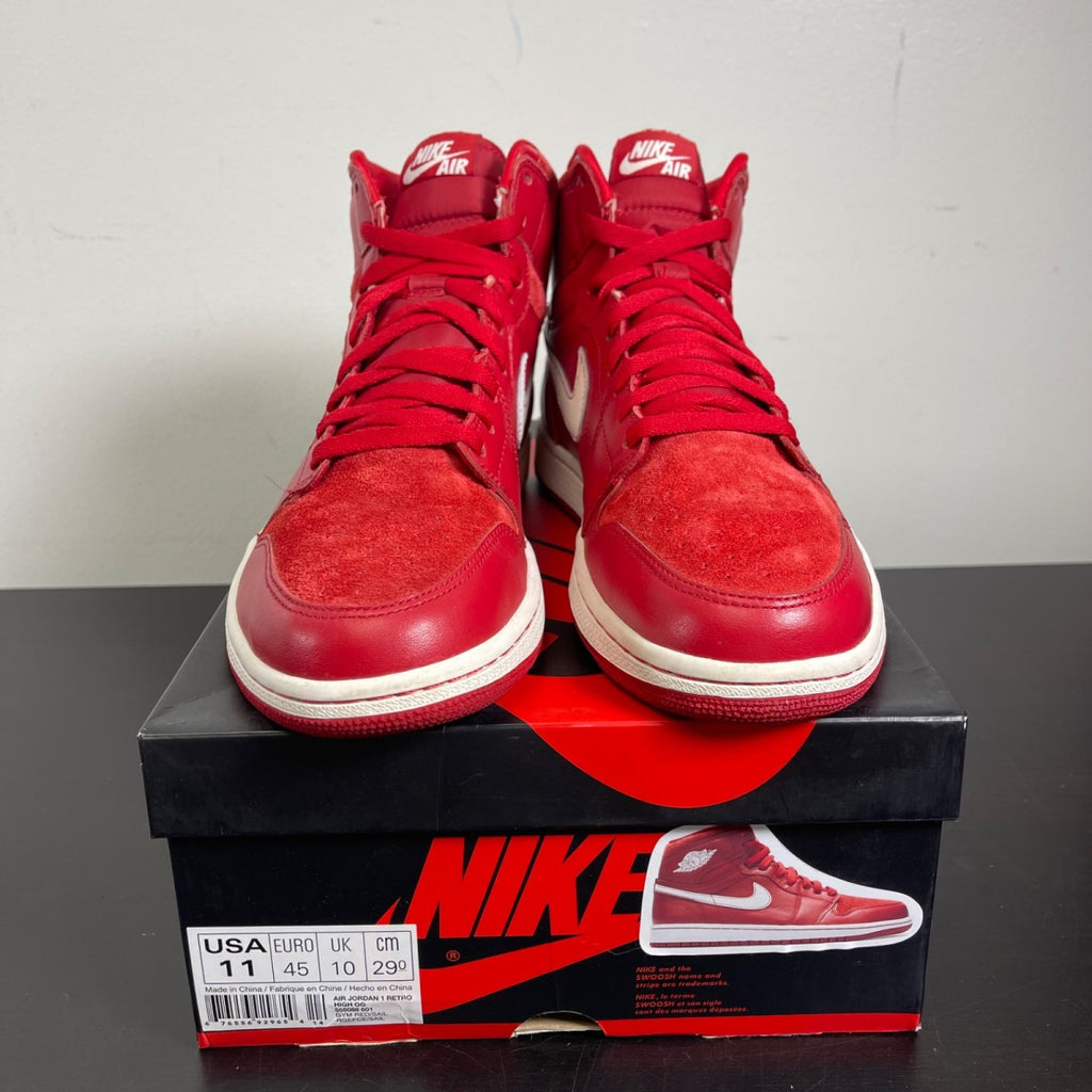 Jordan 1 Retro Gym Red 11 (Moderately Worn Pre-Owned)JordanGym Red/Sail - Image 2