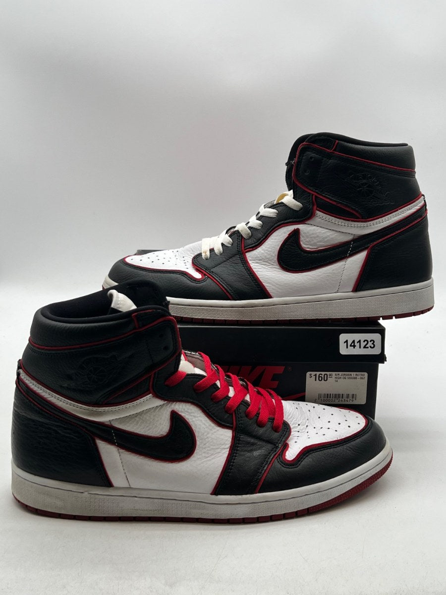 Jordan 1 Retro High Bloodline 14 (Moderately Worn Pre-Owned)JordanBlack/Gym Red-White - Image 1