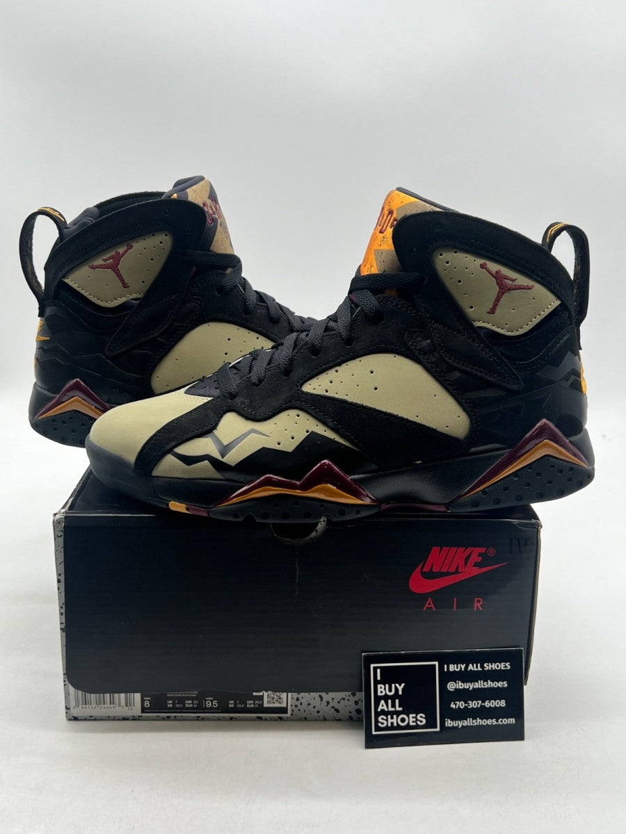 Jordan 7 Retro Black Olive 8 (Lightly Worn Pre-Owned) - Image 1
