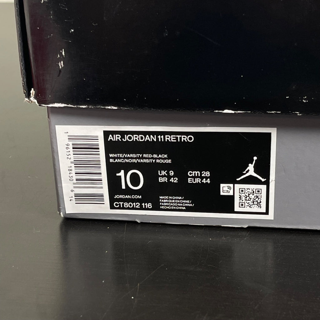 Jordan 11 Retro Cherry (2022) 10 (Moderately Worn Pre-Owned)JordanWhite/Varsity Red/Black - Image 7