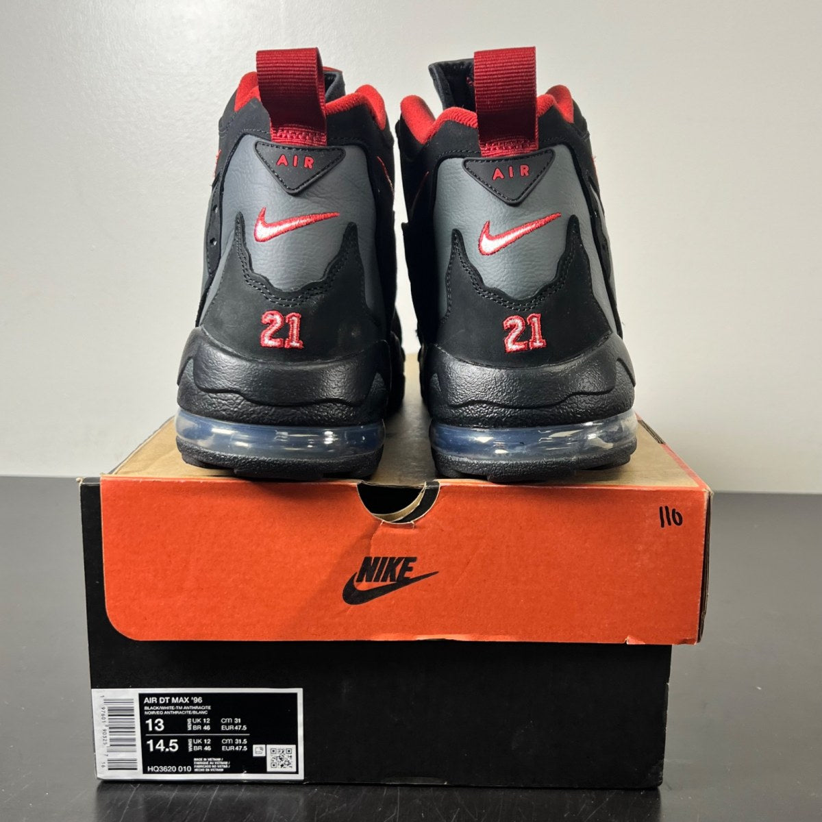 Nike Air DT Max '96 Falcons 13 (Lightly Worn Pre-Owned)NikeBlack/White/Team Anthracite/Metallic Silver/Fire Red - Image 5