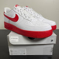 Nike Air Force 1 Low White Red Midsole 11 (Moderately Worn Pre-Owned)NikeWhite/University Red-White - Image 1