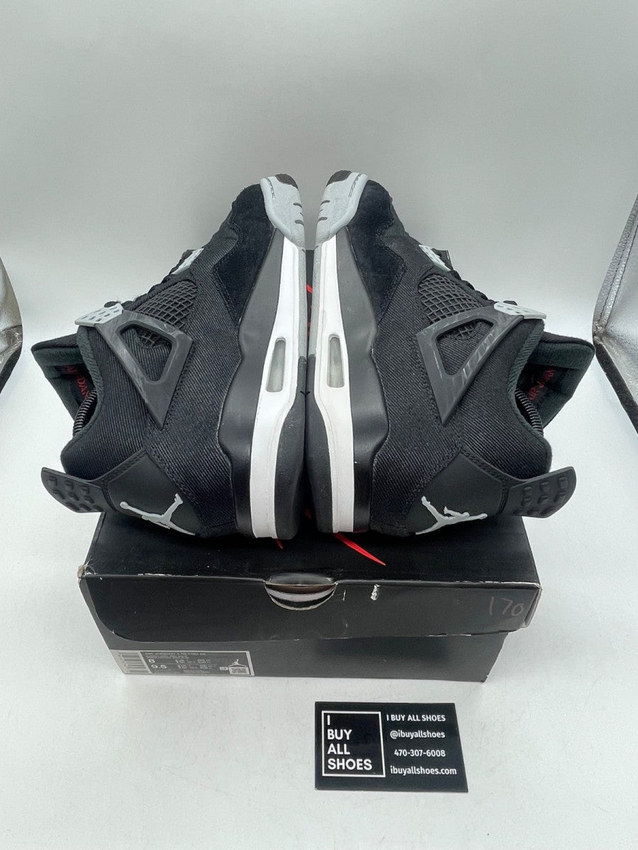 Jordan 4 Retro SE Black Canvas 8 (Moderately Worn Pre-Owned) - Image 6