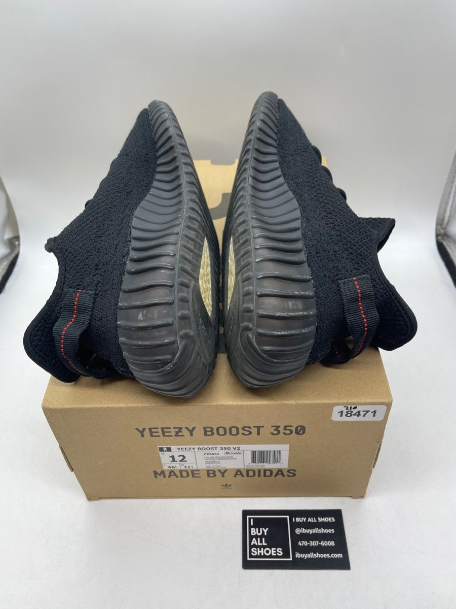 adidas Yeezy Boost 350 V2 Black Red 12 (Moderately Worn Pre-Owned) - Image 6