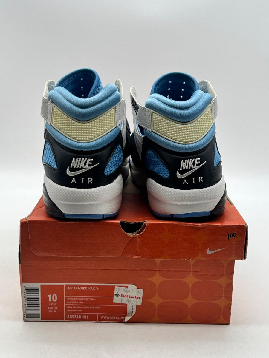 Nike Air Trainer Max 91 White Black Uni Blue 10 (Moderately Worn Pre-Owned)NikeWhite/Black-University Blue - Image 3