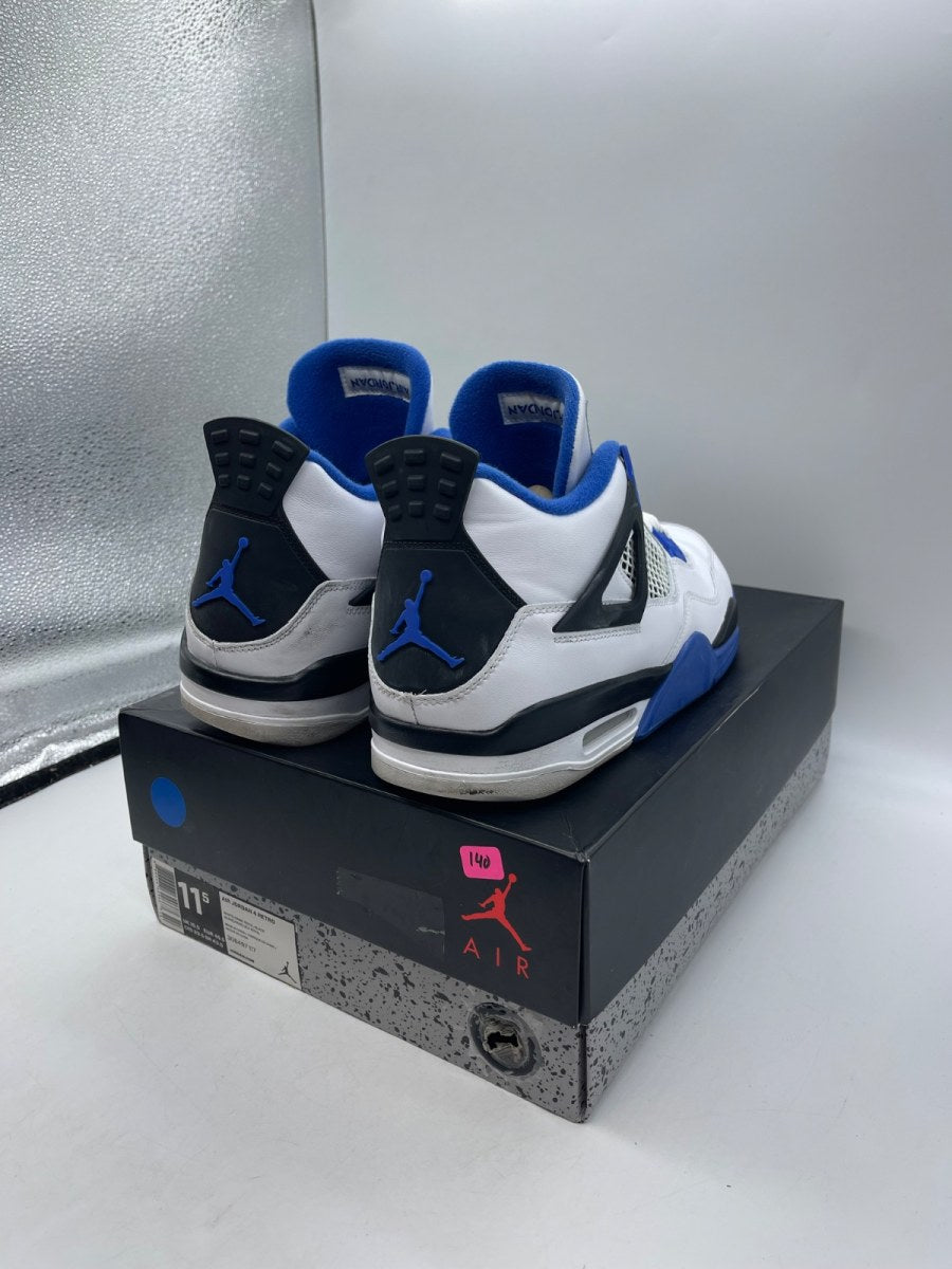 Jordan 4 Retro Motorsports (2017) 11.5 (Moderately Worn Pre-Owned)JordanWhite/Varsity Blue-Black - Image 5