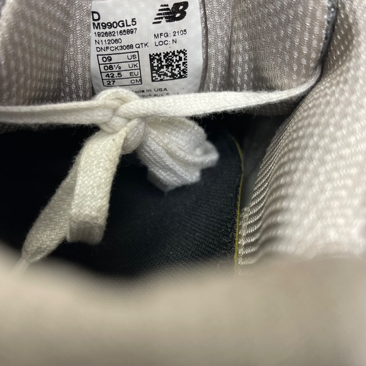 New Balance 990v3 MiUSA Grey 9 (Moderately Worn Pre-Owned)New BalanceGrey/White - Image 6