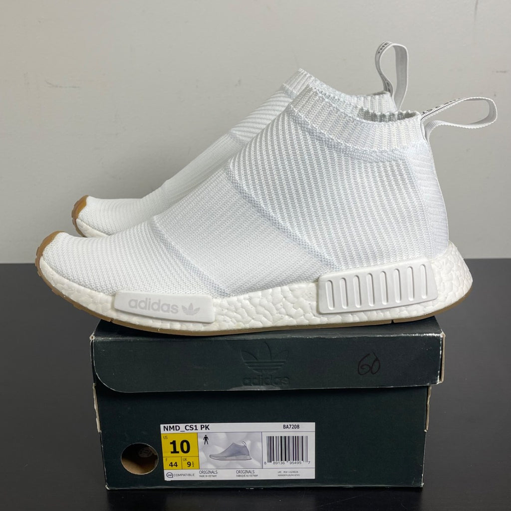 adidas NMD City Sock Gum Pack White 10 (Moderately Worn Pre-Owned)adidasWhite/White-Gum - Image 3