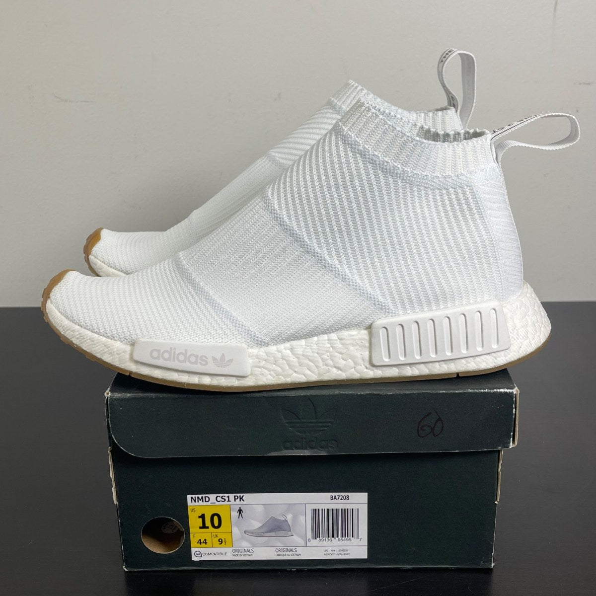adidas NMD City Sock Gum Pack White 10 (Moderately Worn Pre-Owned)adidasWhite/White-Gum - Image 3