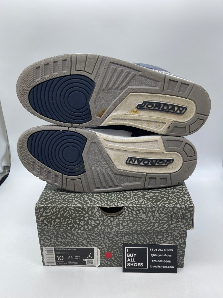 Jordan 3 Retro Georgetown (2021) 10 (Moderately Worn Pre-Owned) - Image 7