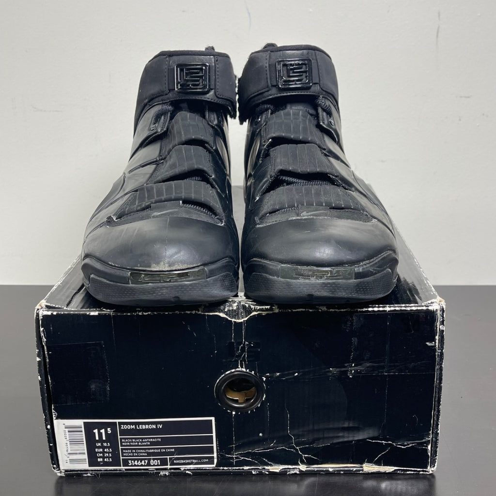 Nike LeBron 4 East Coast Blackout (2006) 11.5 (Moderately Worn Pre-Owned)NikeBlack/Black-Anthracite - Image 2