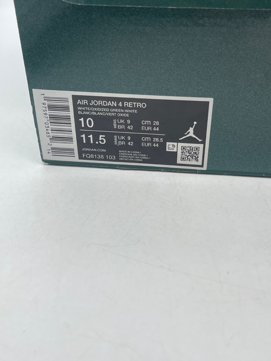 Jordan 4 Retro Oxidized Green 10 (Moderately Worn Pre-Owned) - Image 9