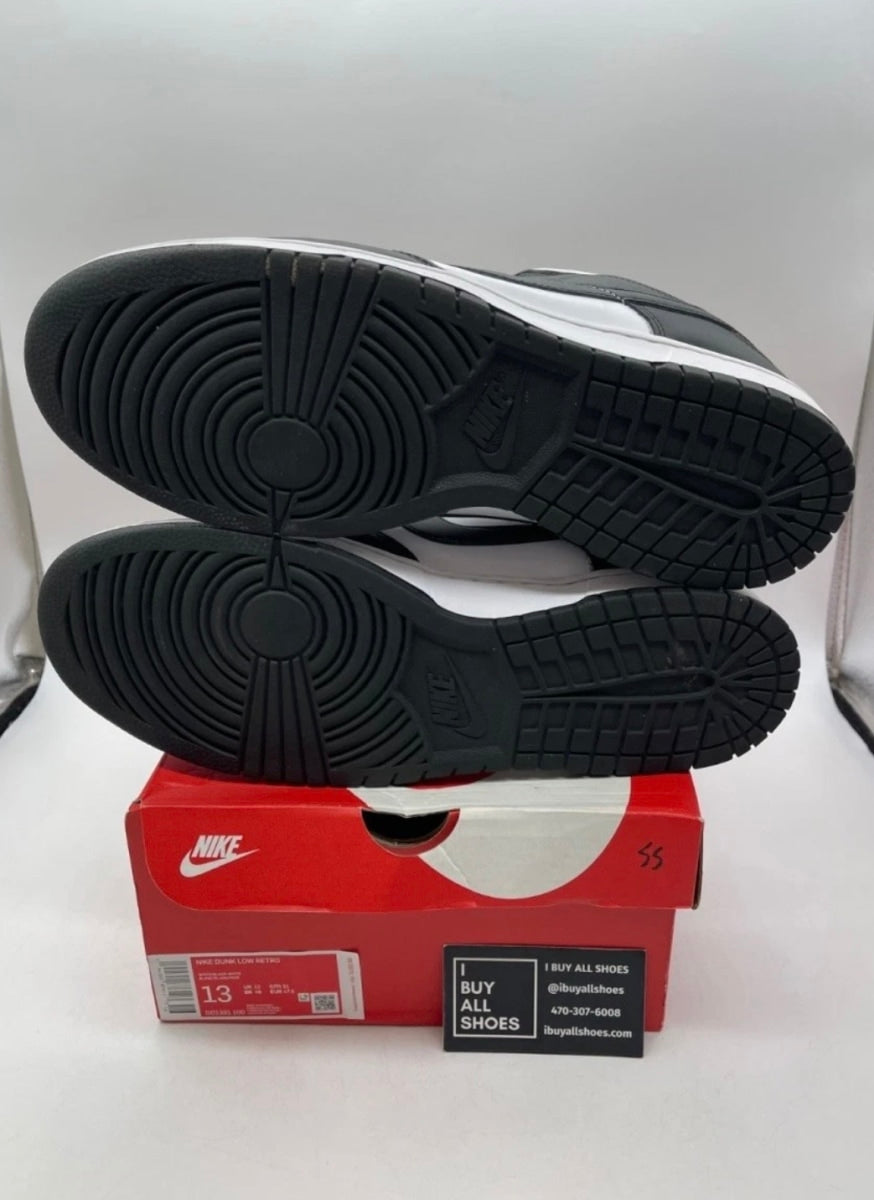 Nike Dunk Low Retro White Black Panda 13 (Lightly Worn Pre-Owned)NikeWhite/Black - Image 7