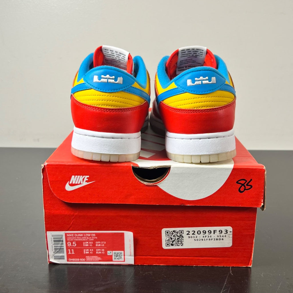 Nike Dunk Low QS LeBron James Fruity Pebbles (Size 9.5) Lightly Worn - Image 4