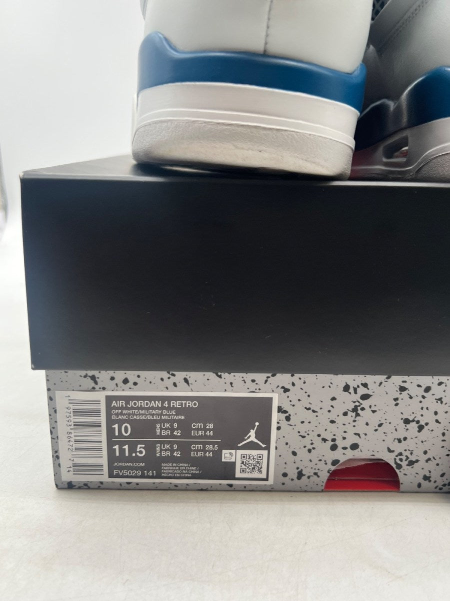 Jordan 4 Retro Military Blue (2024) 10 (Lightly Worn Pre-Owned) - Image 4