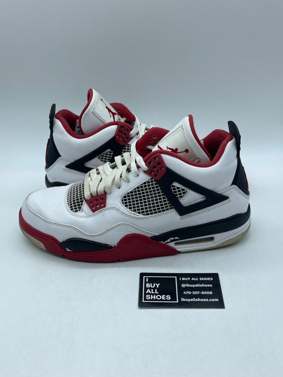 Jordan 4 Retro Fire Red (2012) 10 (Heavily Worn Pre-Owned) - Image 1