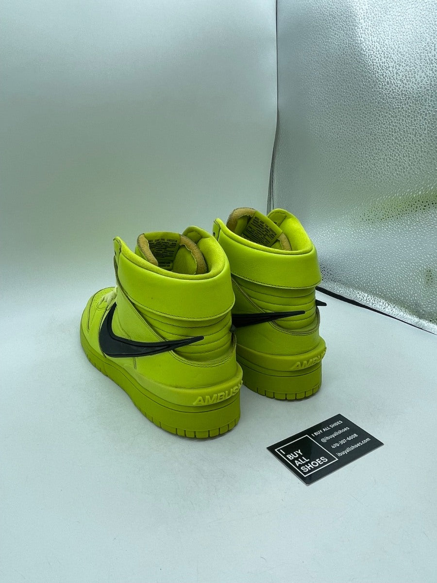 Nike Dunk High AMBUSH Flash Lime 11.5 (Moderately Worn Pre-Owned) - Image 4