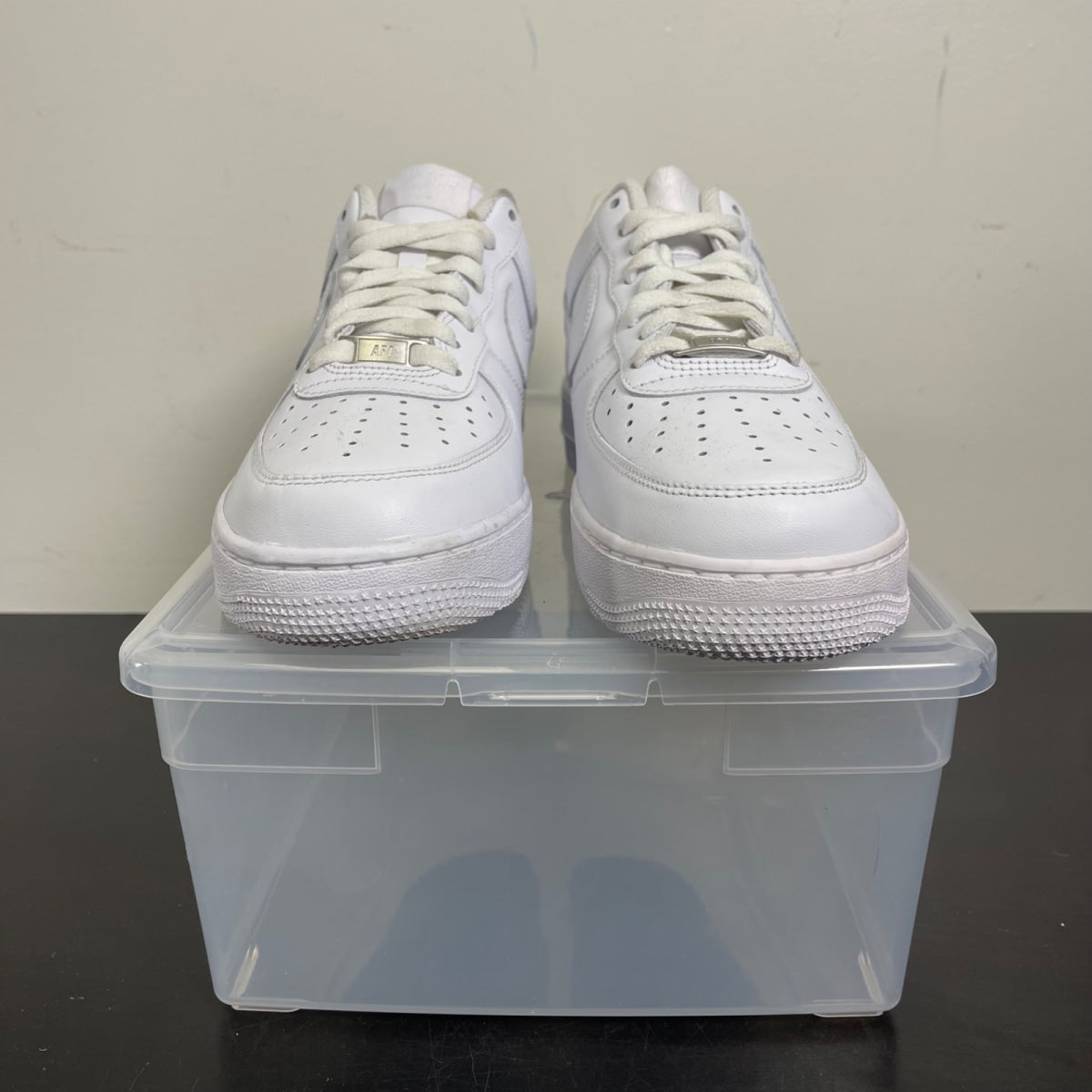 Nike Air Force 1 Low '07 White 9.5 (Moderately Worn Pre-Owned)NikeWhite/White - Image 2