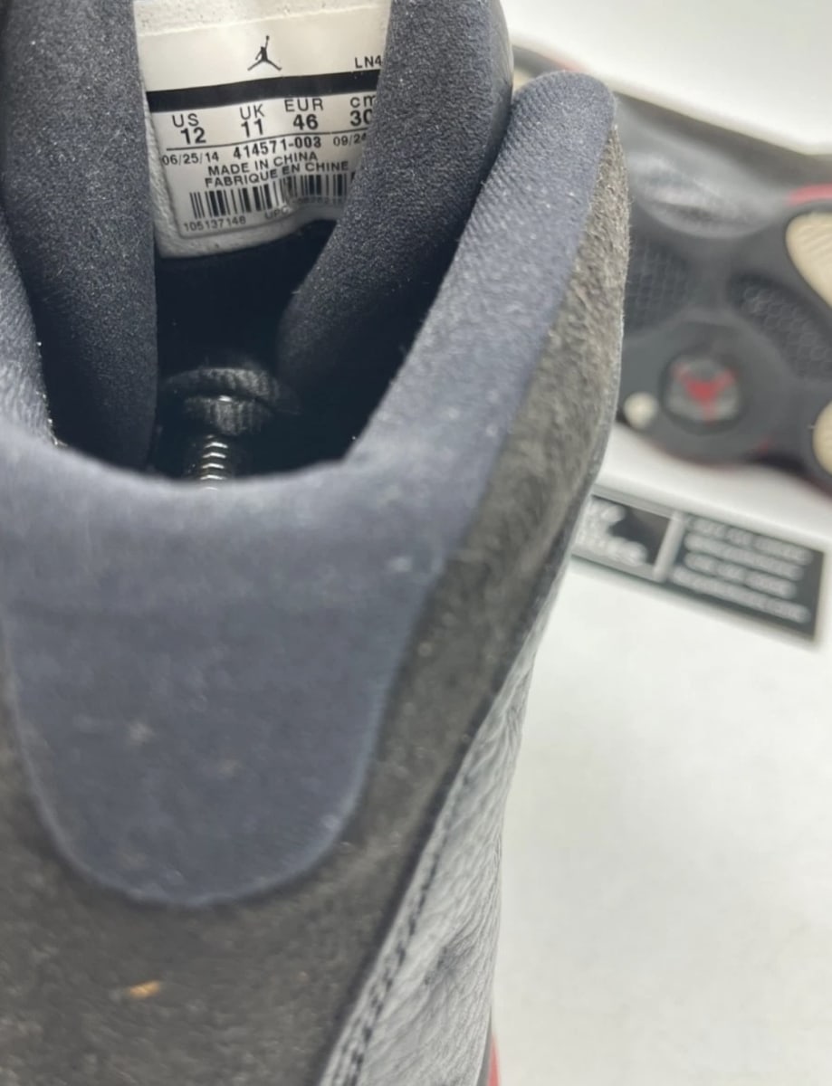 Jordan 13 Retro Dirty Bred 12 (Moderately Worn Pre-Owned)JordanBlack/Gym Red-Black - Image 8