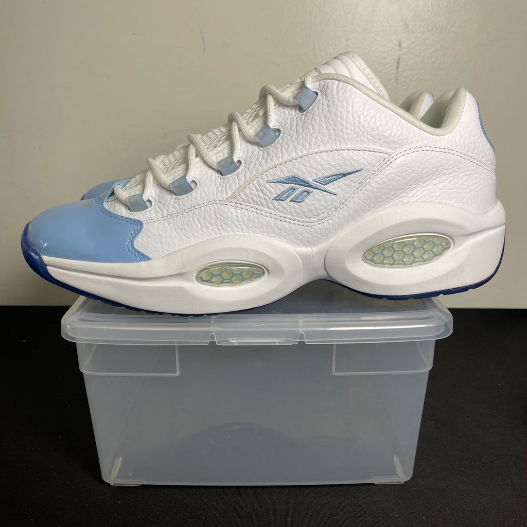 Reebok Question Low Patent Toe Carolina Blue (Size 14) - aux