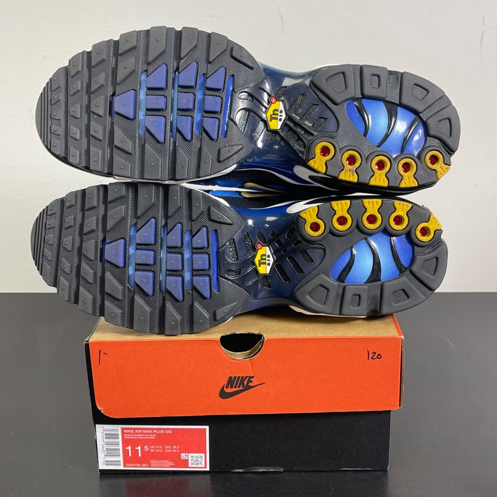 Nike Air Max Plus OG Hyper Blue 11.5 (Moderately Worn Pre-Owned)NikeBlack/Chamois/Sky Blue/Hyper Blue - Image 5