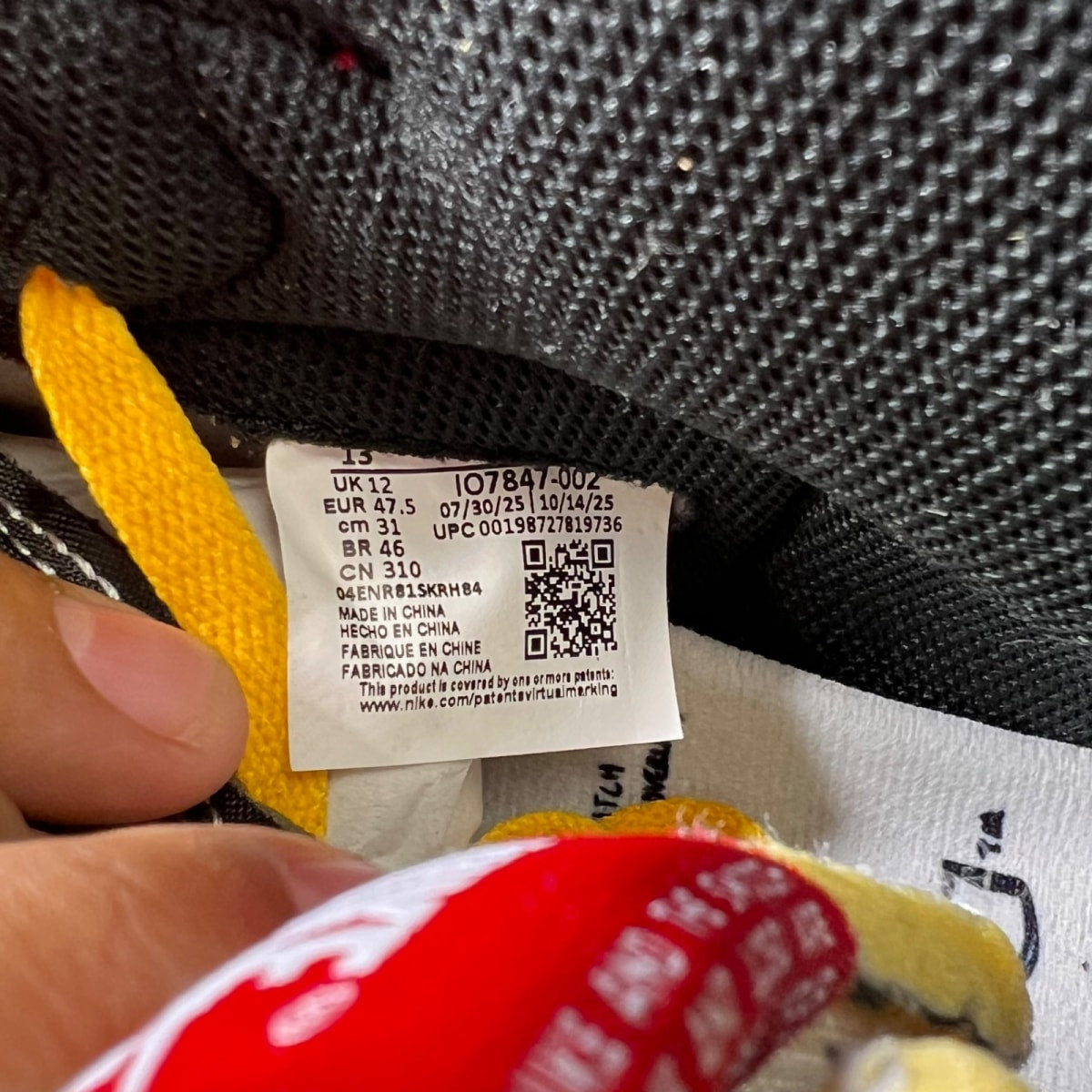 Jordan 1 Retro High OG SP Fragment x Union LA Varsity Red Sport Royal 13 (Lightly Worn Pre-Owned)JordanBlack/White/Varsity Red/Sport Royal - Image 7