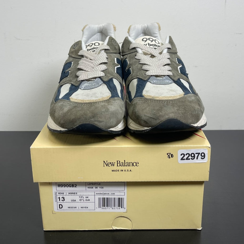 New Balance 990v2 MiUSA Grey Tan 13 (Moderately Worn Pre-Owned)New BalanceGrey/Tan - Image 2