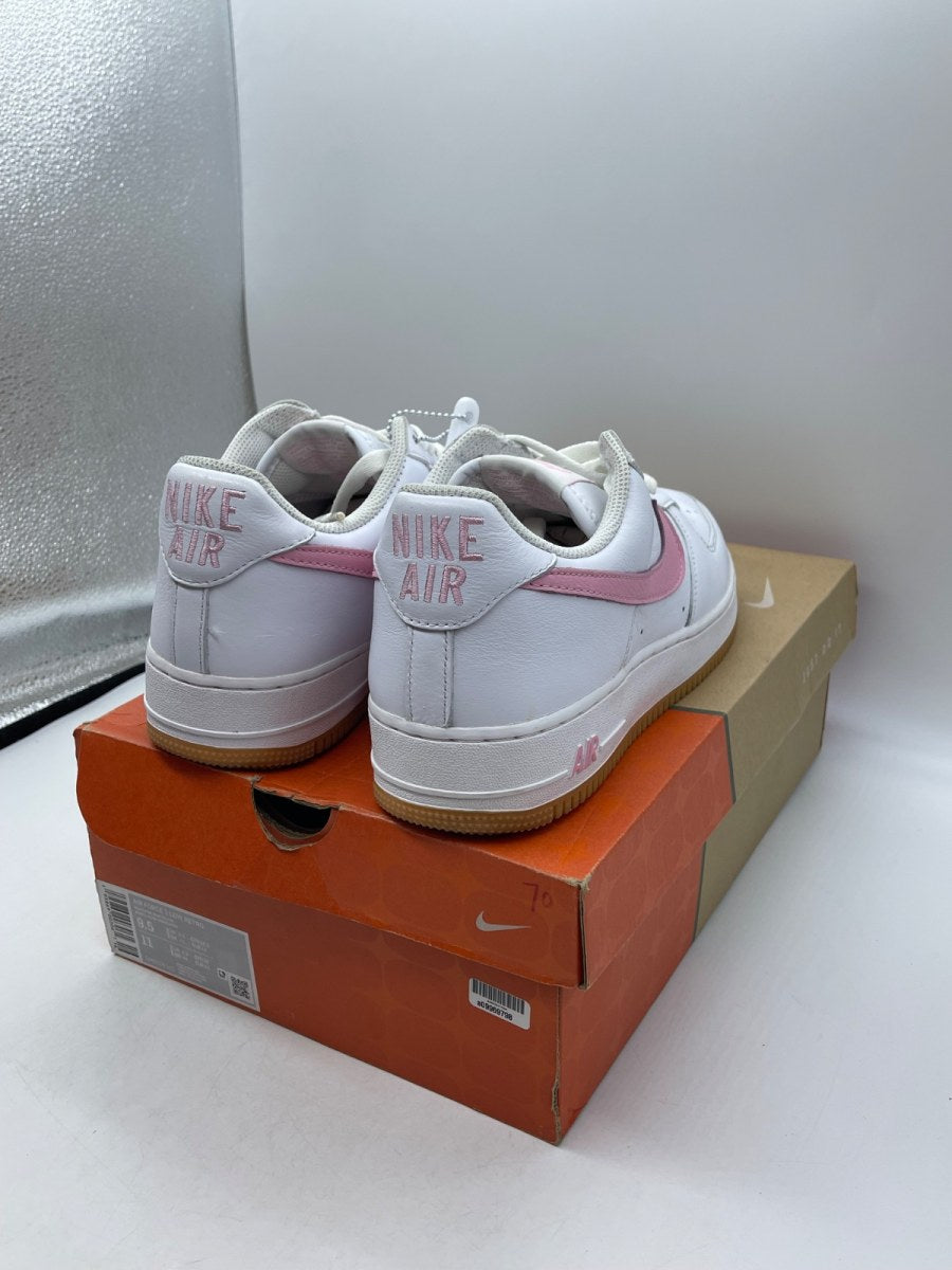 Nike Air Force 1 Low '07 Retro Color of the Month Pink Gum 9.5 (Moderately Worn Pre-Owned)NikeWhite/Pink-Gum Yellow-Metallic Gold - Image 5