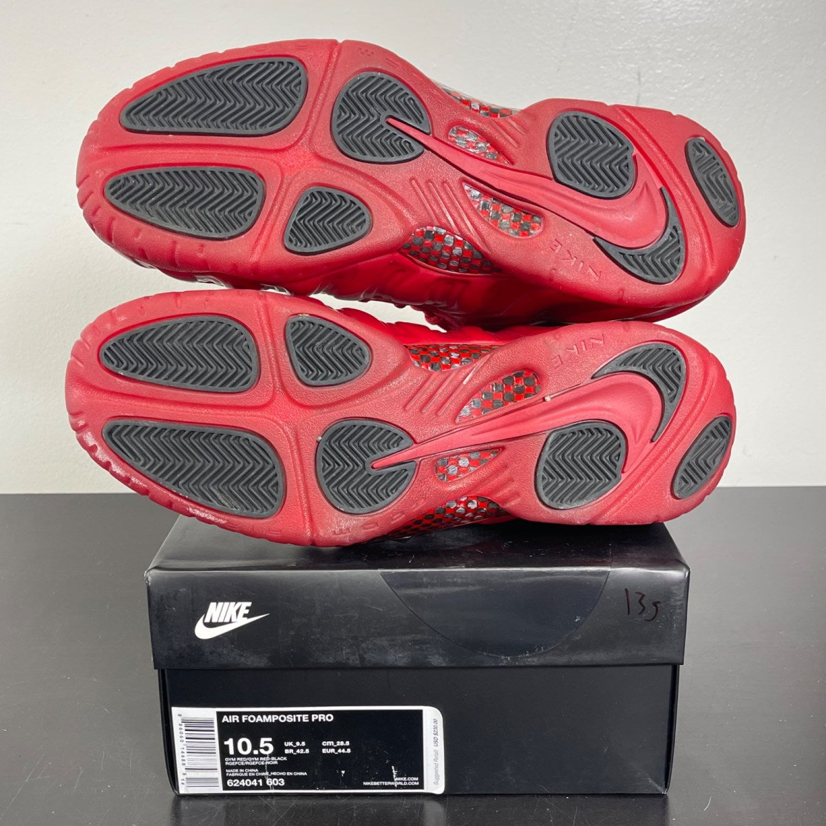 Nike Air Foamposite Pro Red October 10.5 (Moderately Worn Pre-Owned)NikeGym Red/Gym Red-Black - Image 5