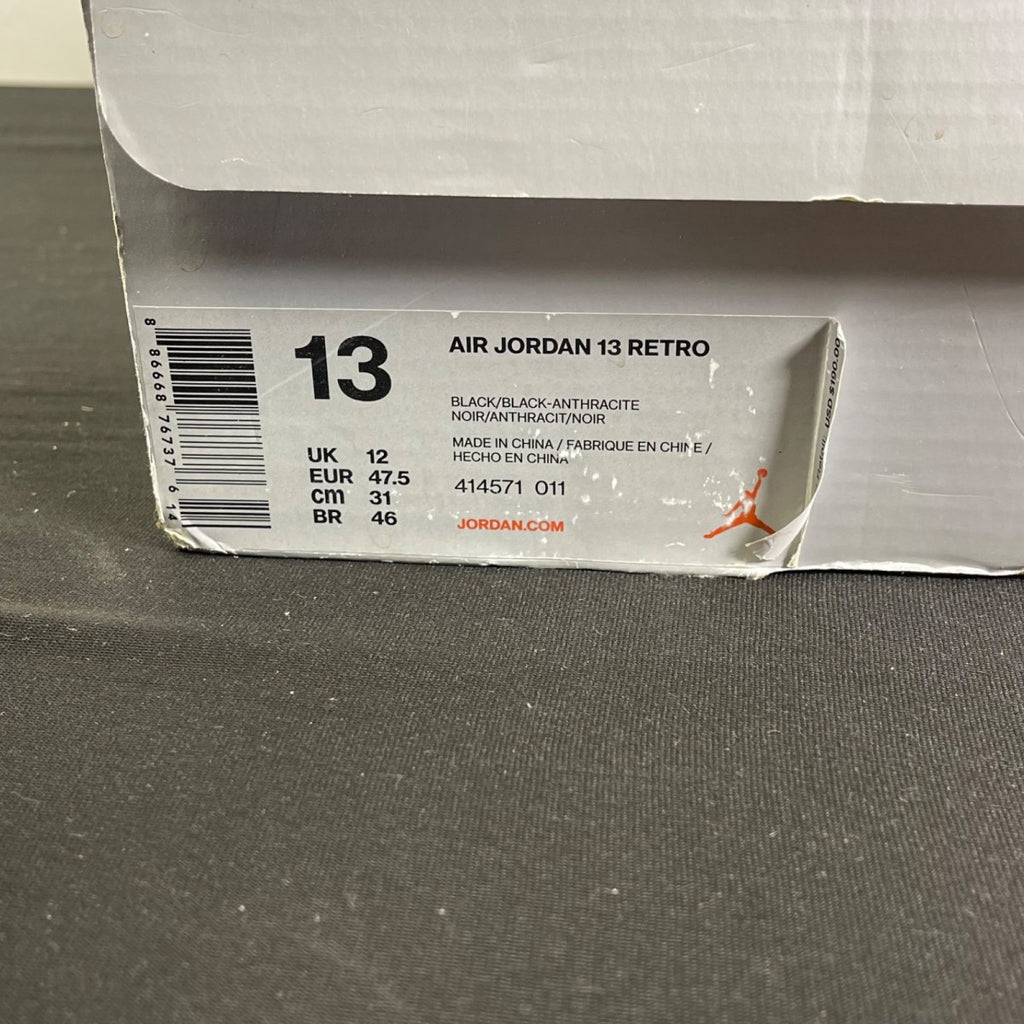 Jordan 13 Retro Black Cat 13 (Moderately Worn Pre-Owned)JordanBlack/Anthracite-Black - Image 7