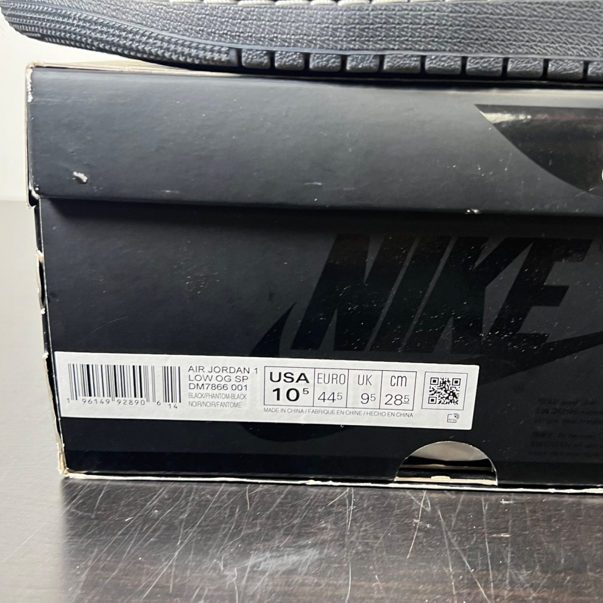 Jordan 1 Retro Low OG SP Travis Scott Black Phantom 10.5 (Lightly Worn Pre-Owned)JordanBlack/Phantom-Ale Brown-Racer Blue-Team Orange - Image 4