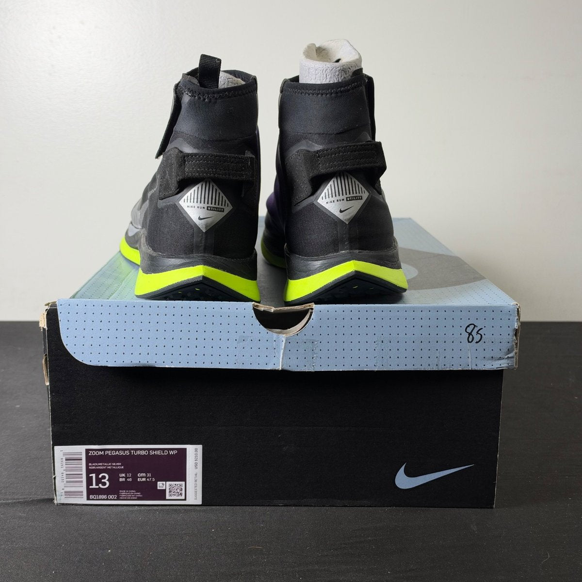 Nike Zoom Pegasus Turbo Shield Black/Voltage Purple (Size 13) - aux