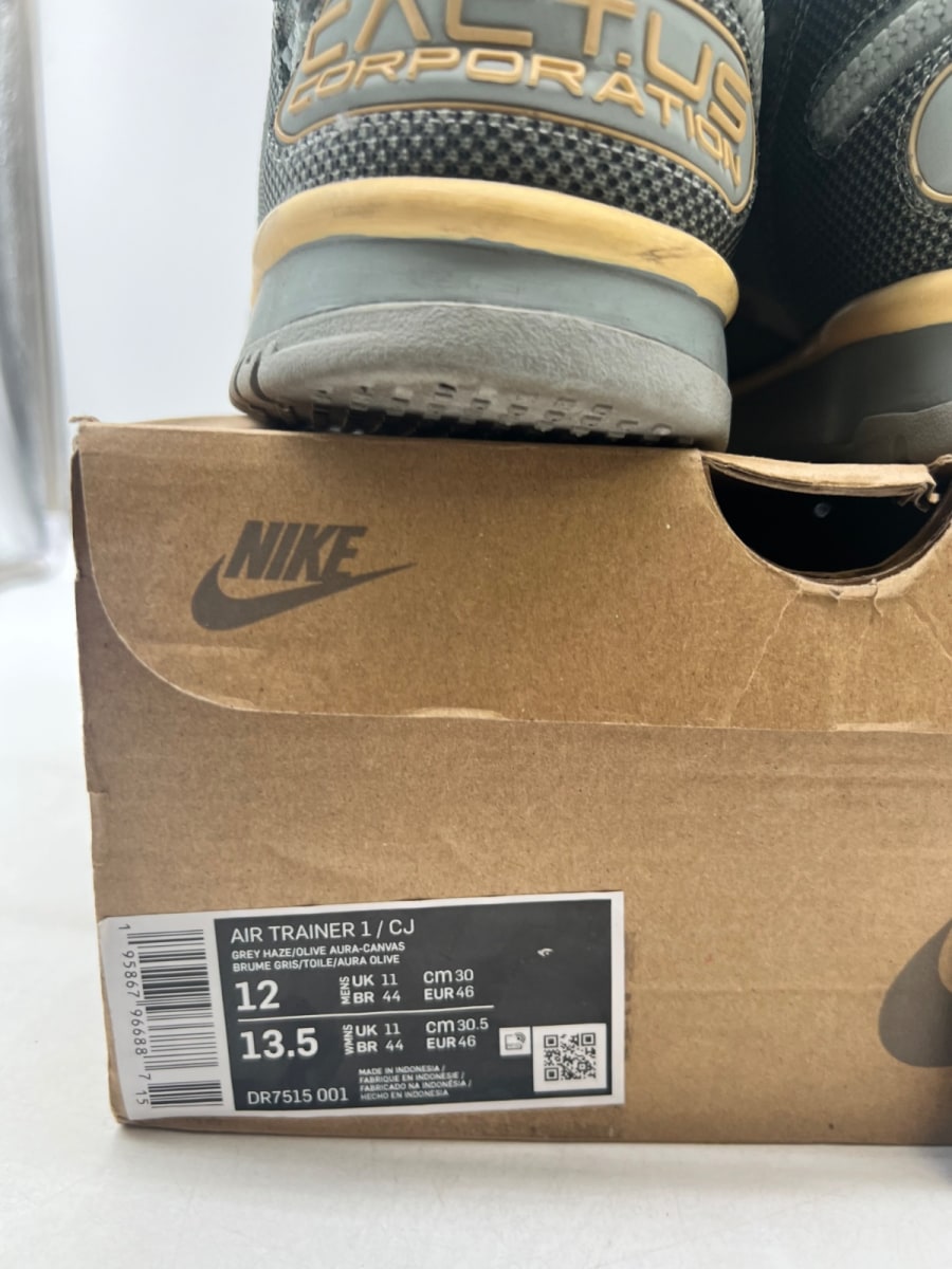 Nike Air Trainer 1 SP Travis Scott Grey Haze 12 (Lightly Worn Pre-Owned) - Image 6