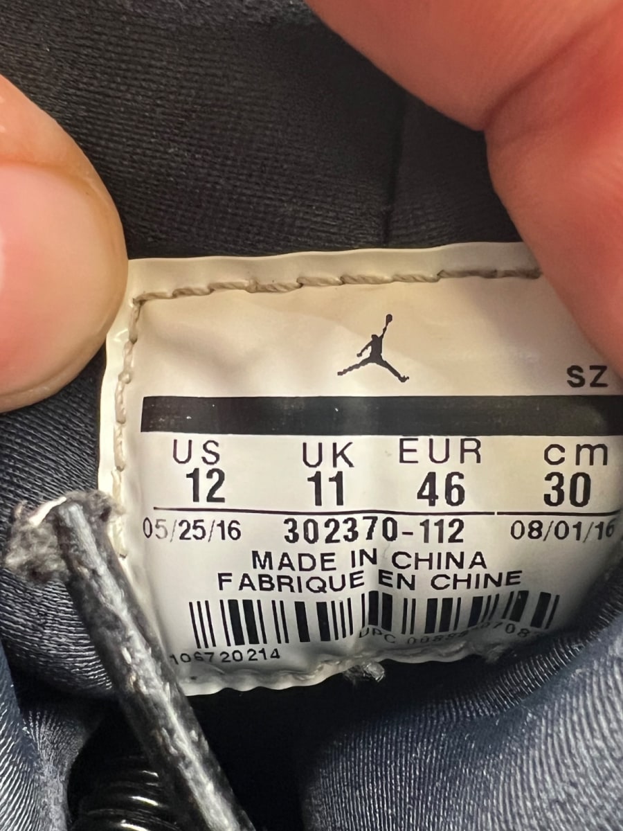 Jordan 9 Retro OG (2016) 12 (Heavily Worn Pre-Owned) - Image 8