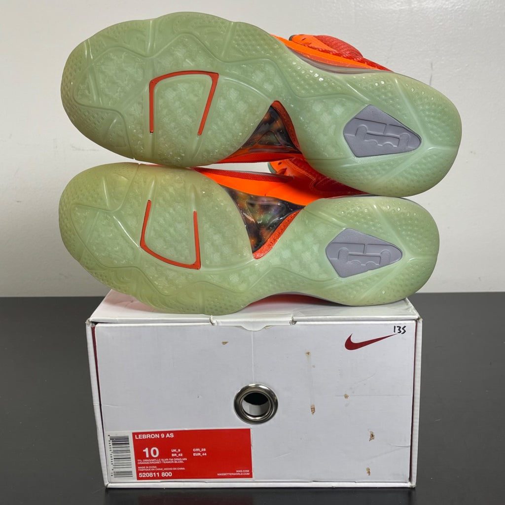 Nike LeBron 9 Big Bang AS (2012) 10 (Moderately Worn Pre-Owned)NikeTotal Orange/Metallic Silver-Team Orange-Mango - Image 5