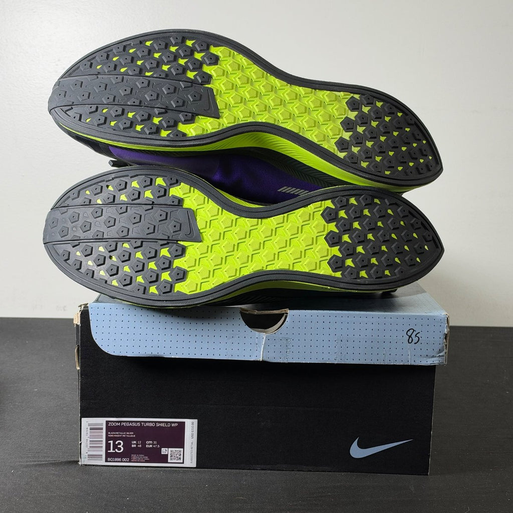 Nike Zoom Pegasus Turbo Shield Black/Voltage Purple (Size 13) - aux