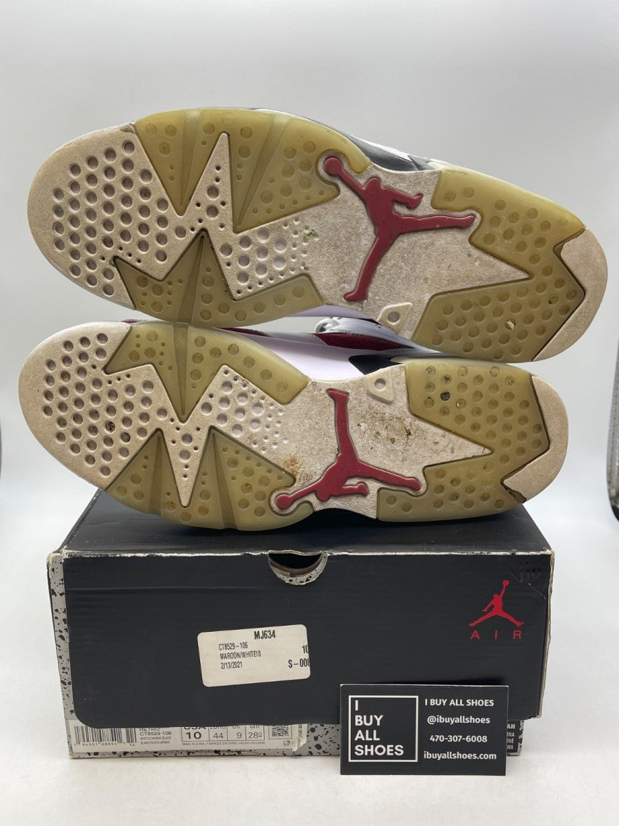 Jordan 6 Retro Carmine (2021) 10 (Moderately Worn Pre-Owned) - Image 7