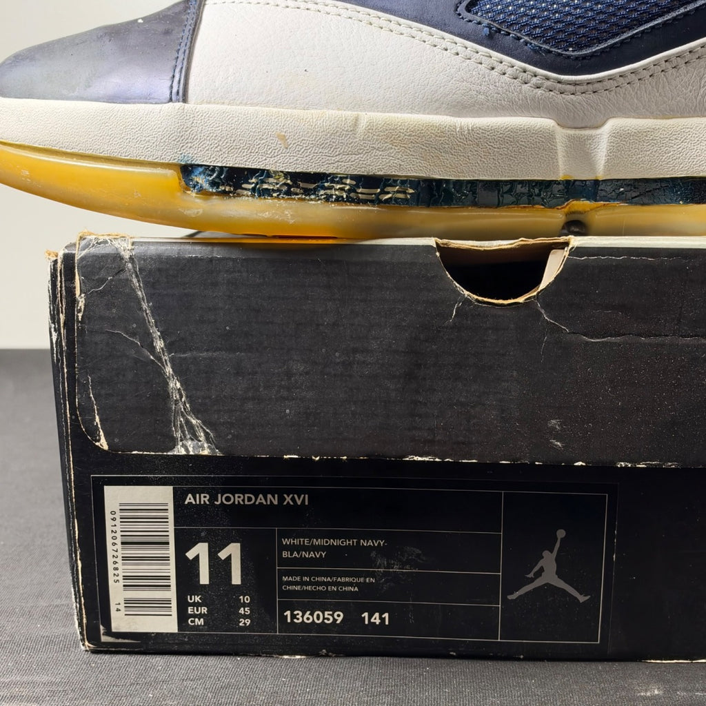 Jordan 16 OG White Midnight Navy (Size 11) - Image 4