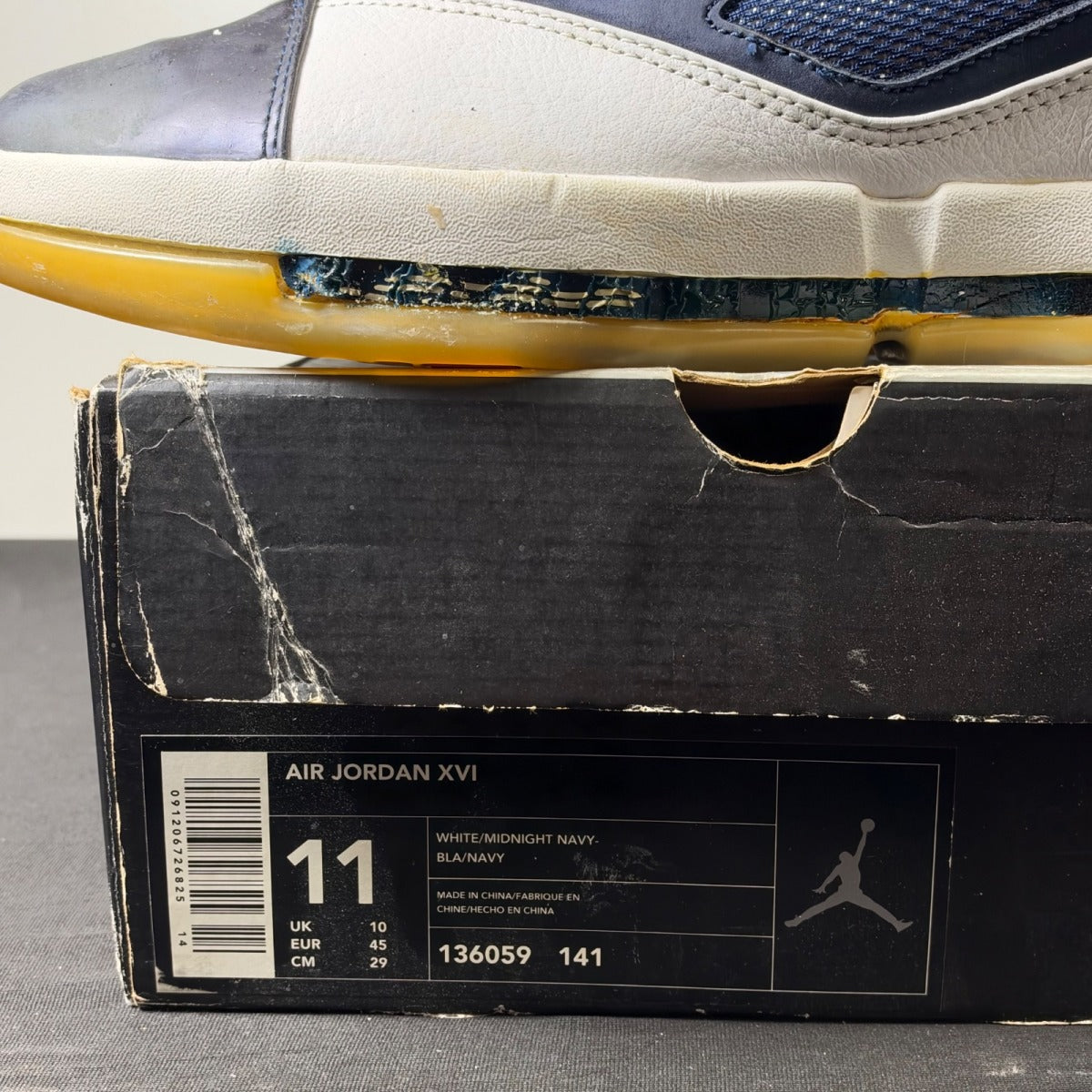Jordan 16 OG White Midnight Navy (Size 11) - Image 4