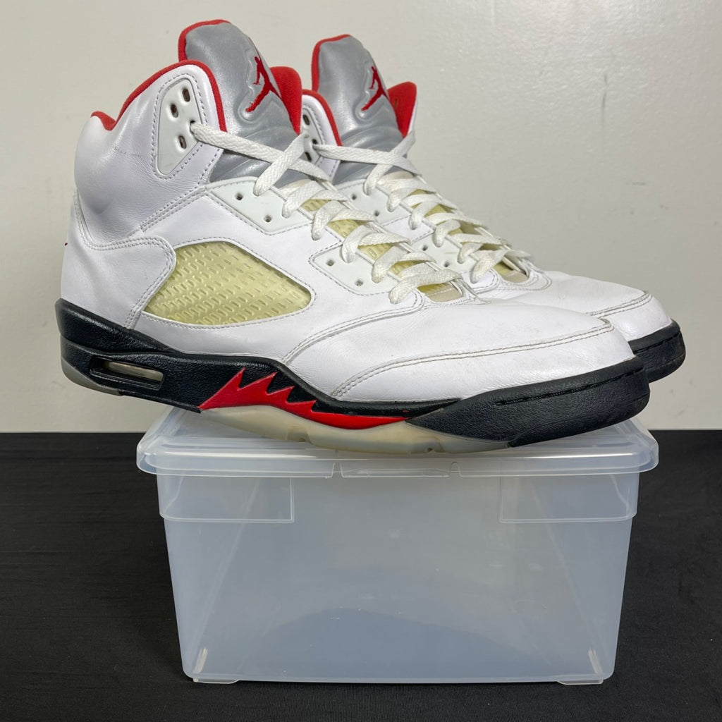 Jordan 5 Retro Fire Red Silver Tongue (2020) (Size 14) - Image 1