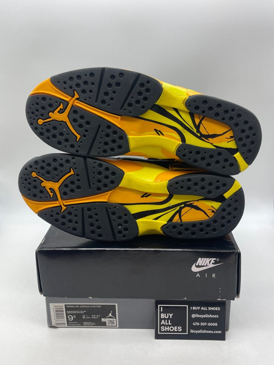 Jordan 8 Retro Taxi Yellow Black (Women's) 9.5W (Moderately Worn Pre-Owned) - Image 7