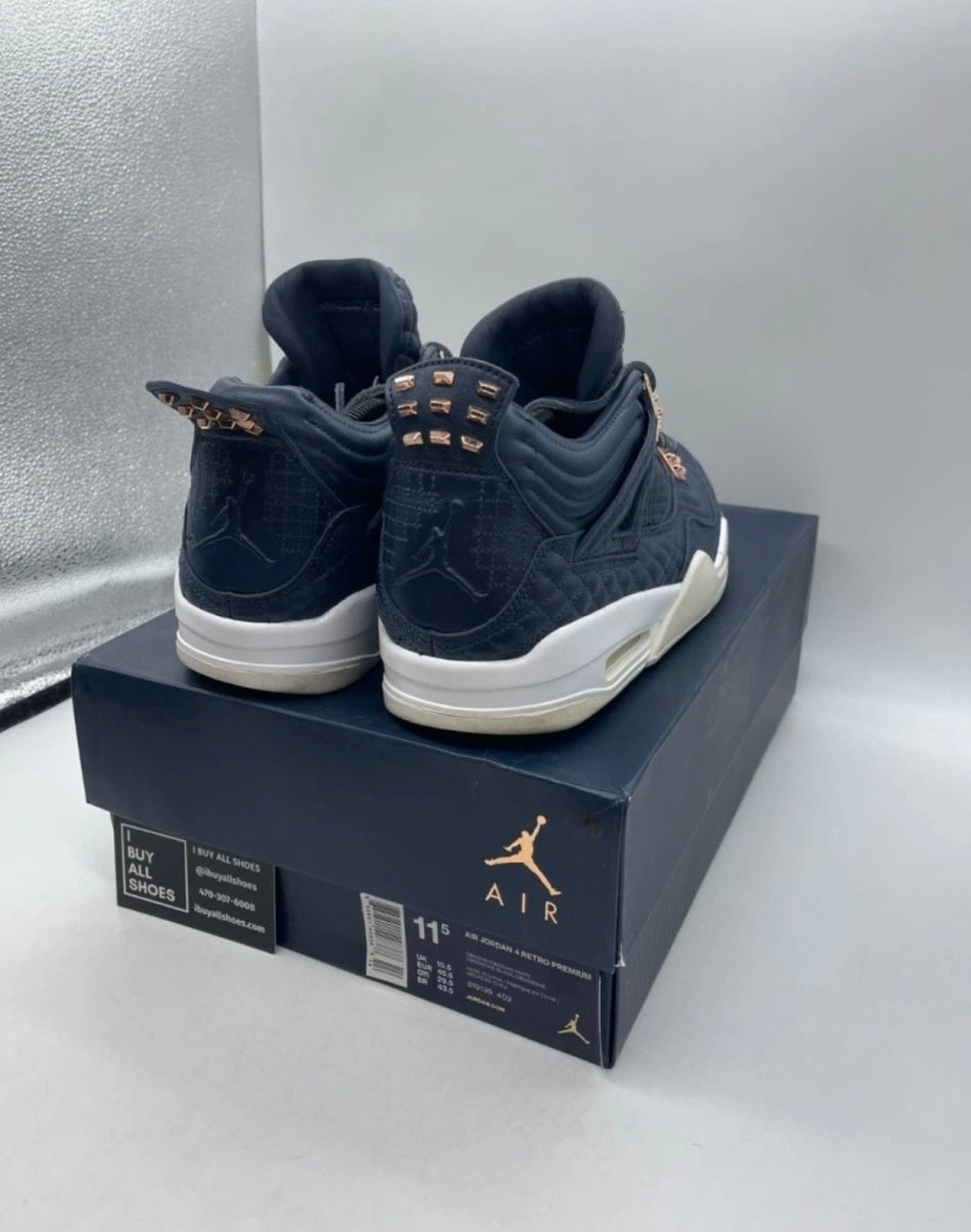 Jordan 4 Retro Obsidian 11.5 (Moderately Worn Pre-Owned)JordanObsidian/Obsidian-White - Image 5
