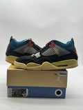 Jordan 4 Retro Union Off Noir 11.5 (Moderately Worn Pre-Owned)JordanOff-Noir/Brigade Blue-Dark Smoke Grey-Light Fusion Red - Image 1
