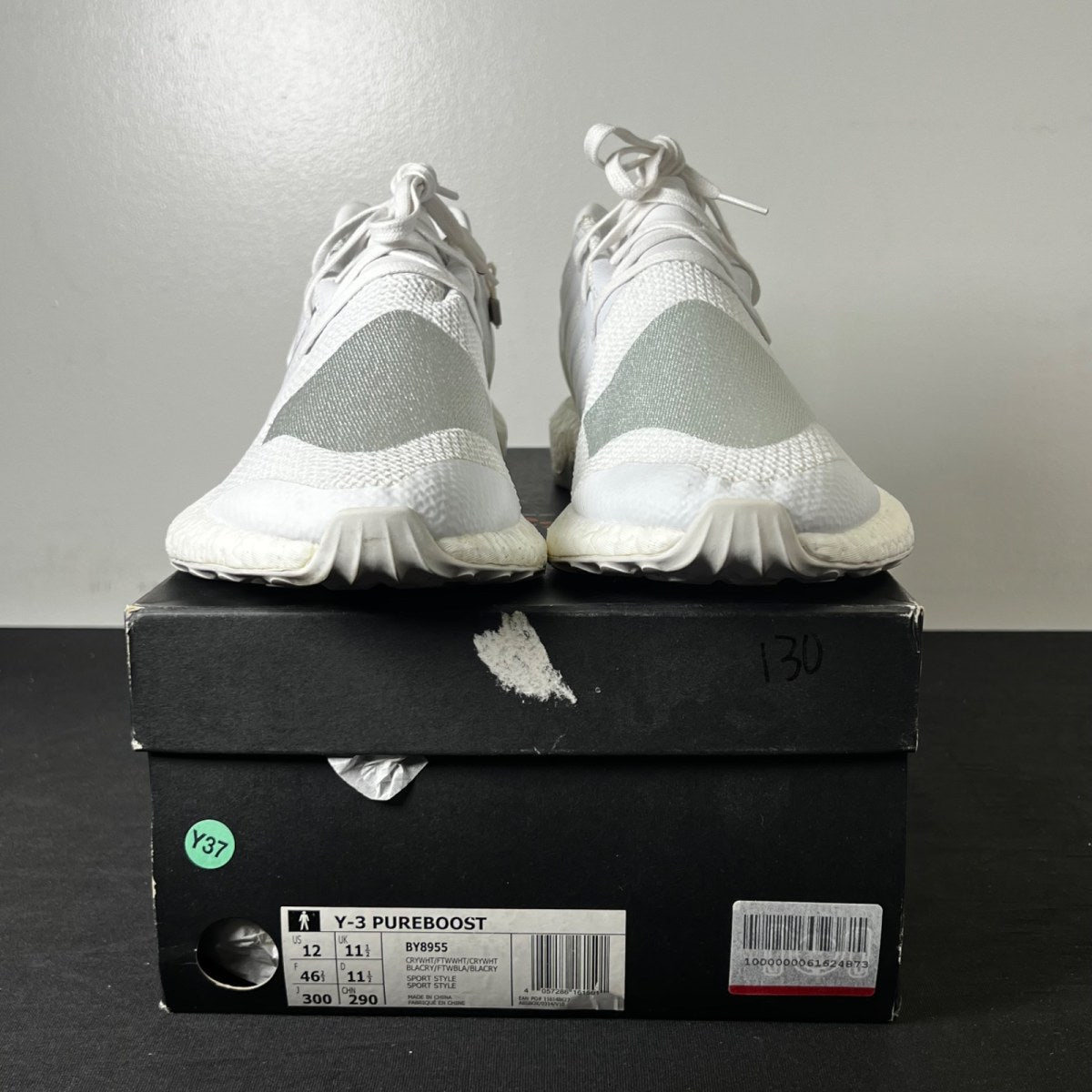 adidas Y-3 Pureboost Triple White (Size 12) - Image 2