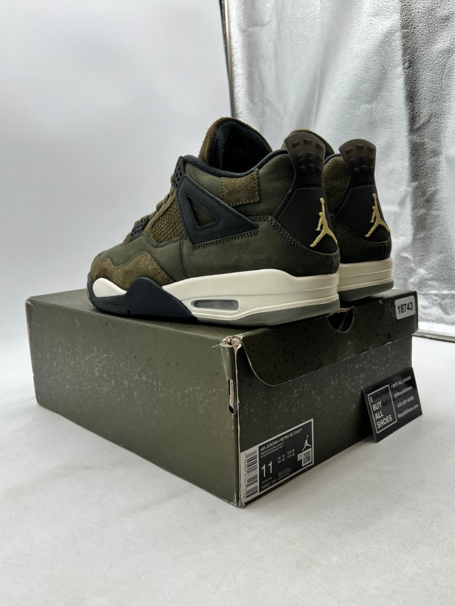 Jordan 4 Retro SE Craft Medium Olive 11 (Moderately Worn Pre-Owned) - Image 4
