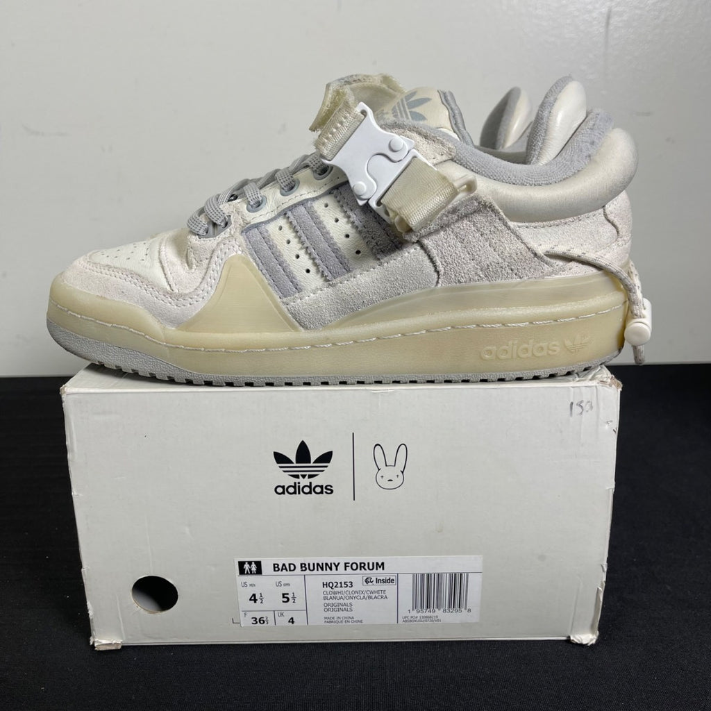 adidas Forum Buckle Low Bad Bunny Last Forum 5.5 (Moderately Worn Pre-Owned)adidasCloud White/Clear Onix/Chalk White - Image 3