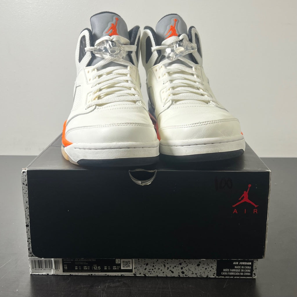Jordan 5 Retro Shattered Backboard 11 (Lightly Worn Pre-Owned)JordanWhite/Multi-Color-Multi-Color-Total Orange - Image 2