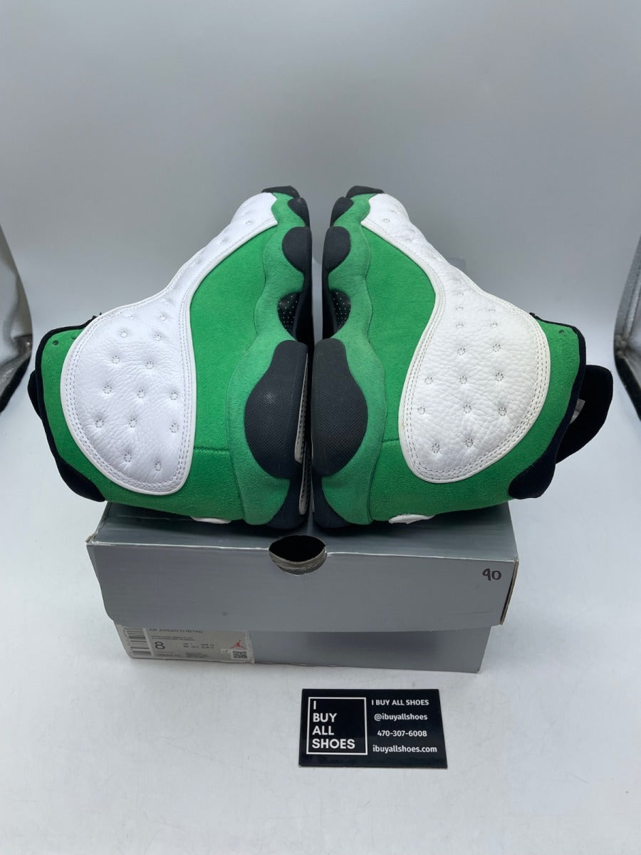 Jordan 13 Retro White Lucky Green 8 (Moderately Worn Pre-Owned) - Image 6