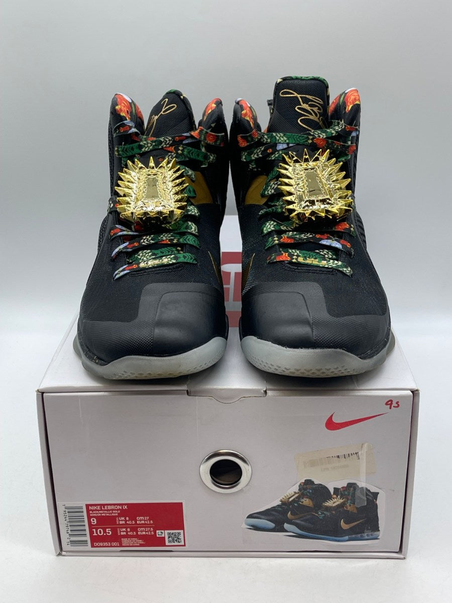 Nike LeBron 9 Watch the Throne (2022) 9 (Moderately Worn Pre-Owned)NikeBlack/Metallic Gold - Image 2